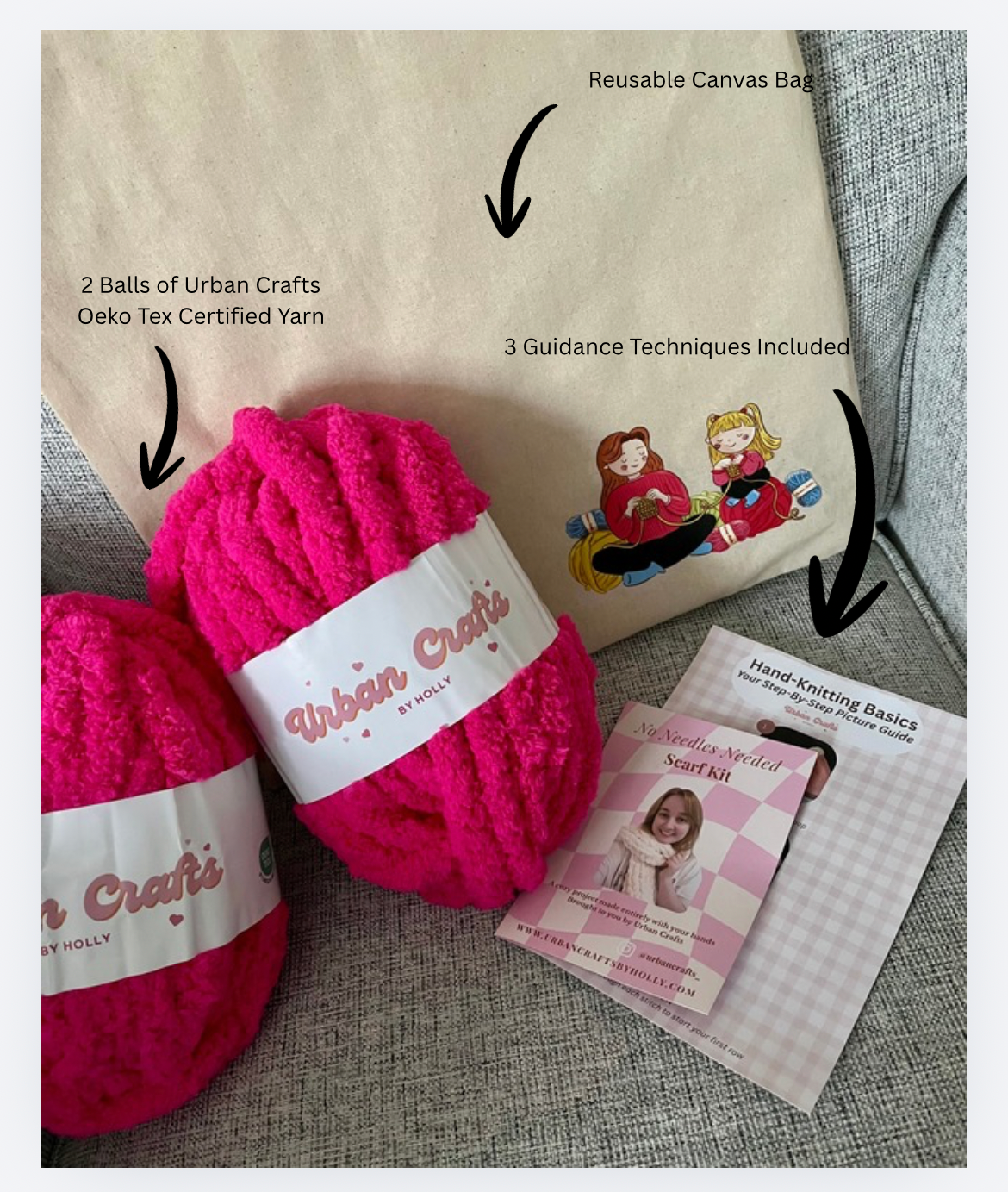 No Needles Needed DIY Hand-Knit Scarf Kit