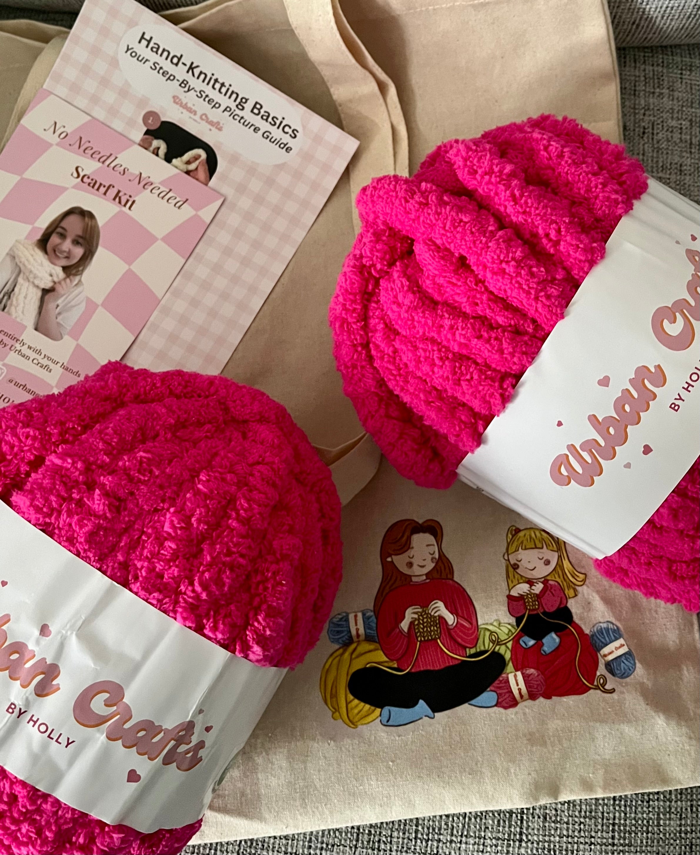 No Needles Needed DIY Hand-Knit Scarf Kit